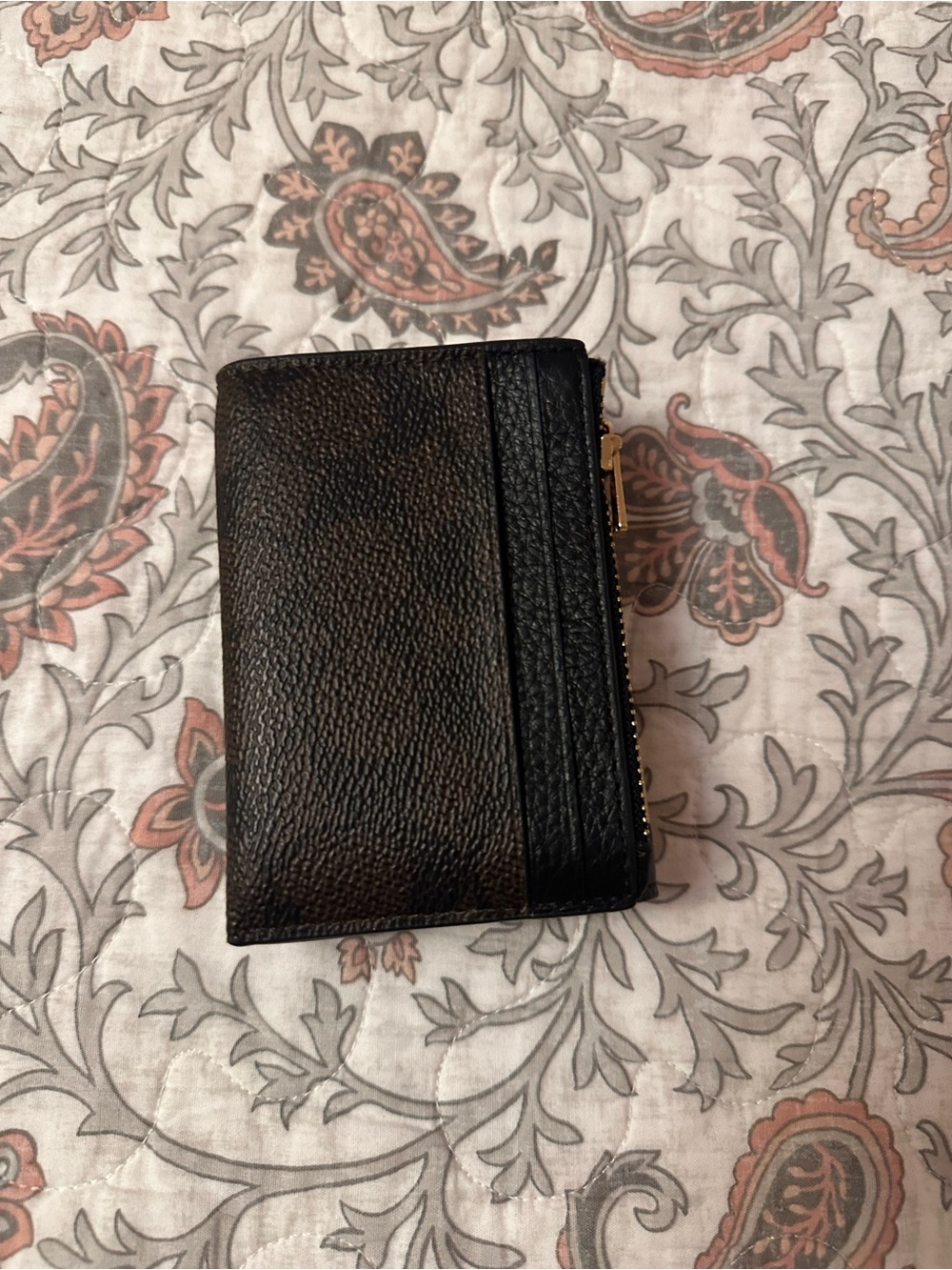 Coach Leopard Trifold Wallet with Snap On Signature Card Case - Picture 5 of 6